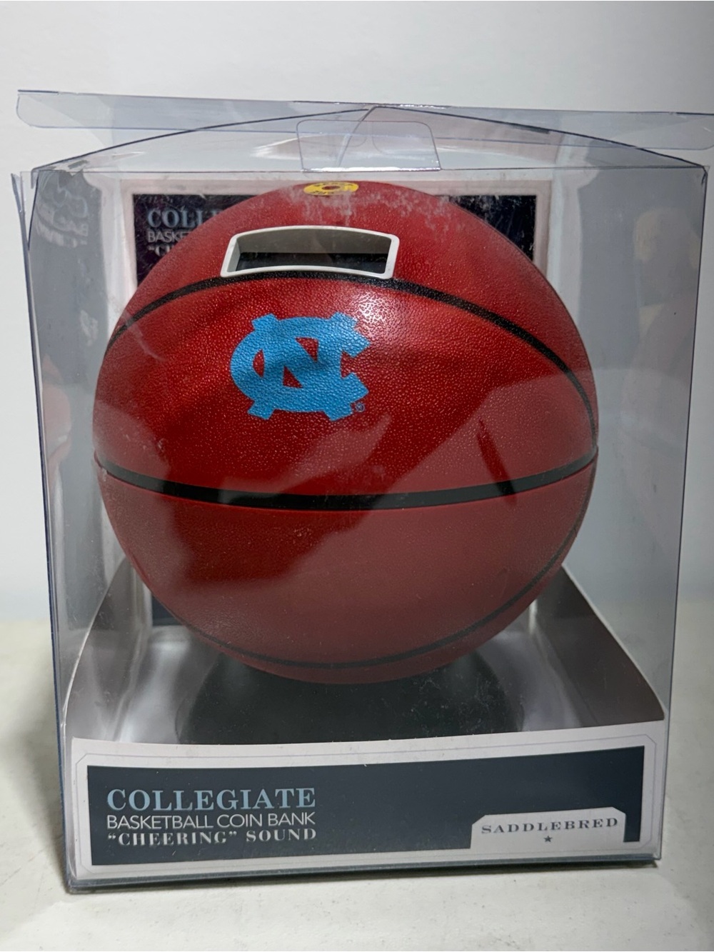 Collegiate Basketball Coin Bank University of North Carolina Tar Heels - Works!